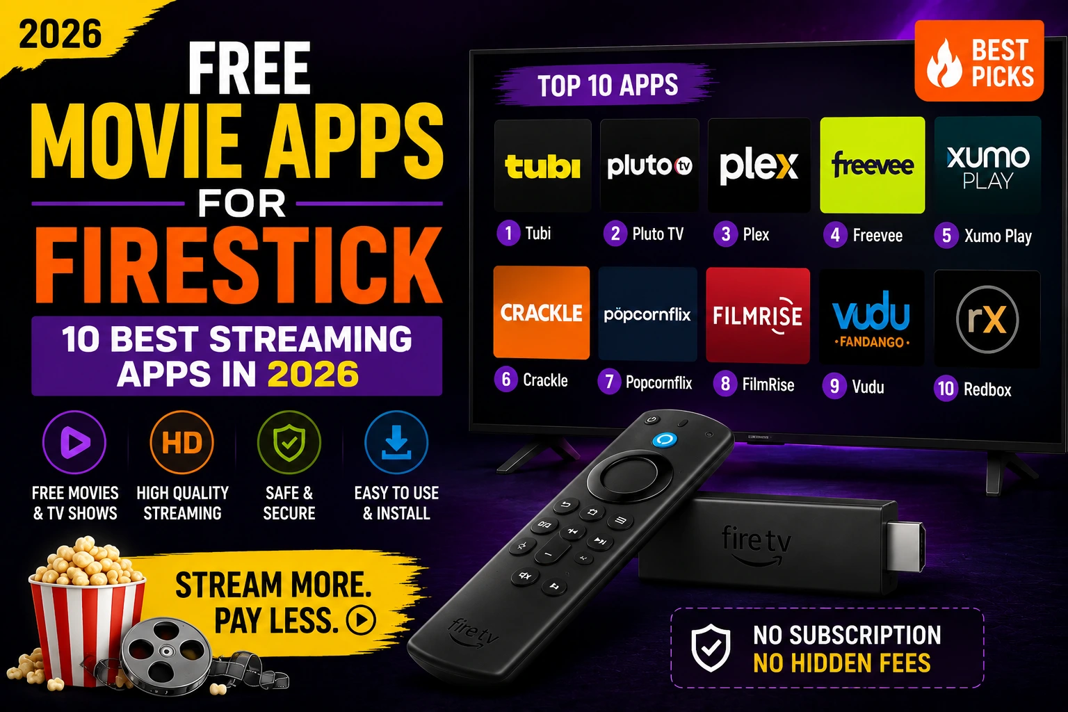 Free Movie Apps for Firestick: 10 Best Streaming Apps in 2026